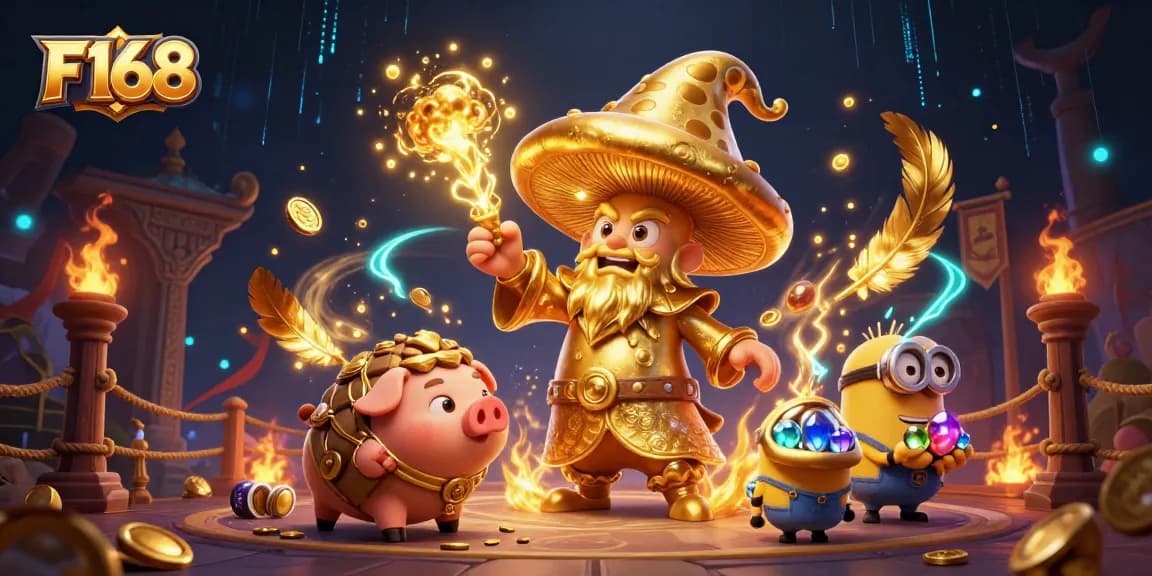Experience exciting gameplay at F168 with enchanted characters and vibrant casino elements.