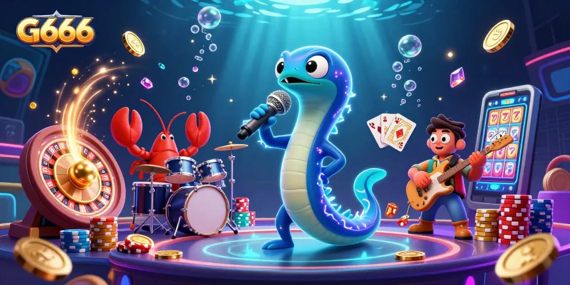 Experience thrilling gaming at G666 with an electric eel DJ, vibrant underwater casino, and dynamic elements!