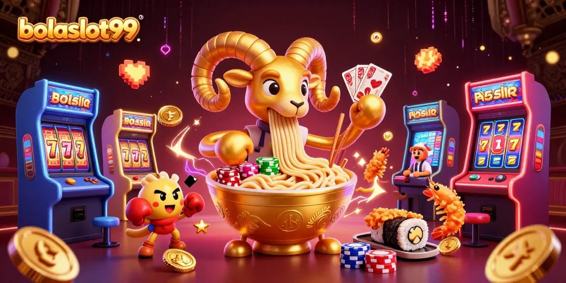 Engage with bolaslot99 featuring colorful slot reels and dynamic characters in a vibrant casino scene.