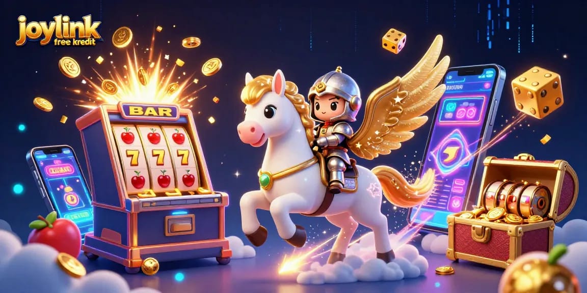 Experience joylink free kredit with a dazzling 3D slot scene featuring thrilling jackpots and lucky symbols.