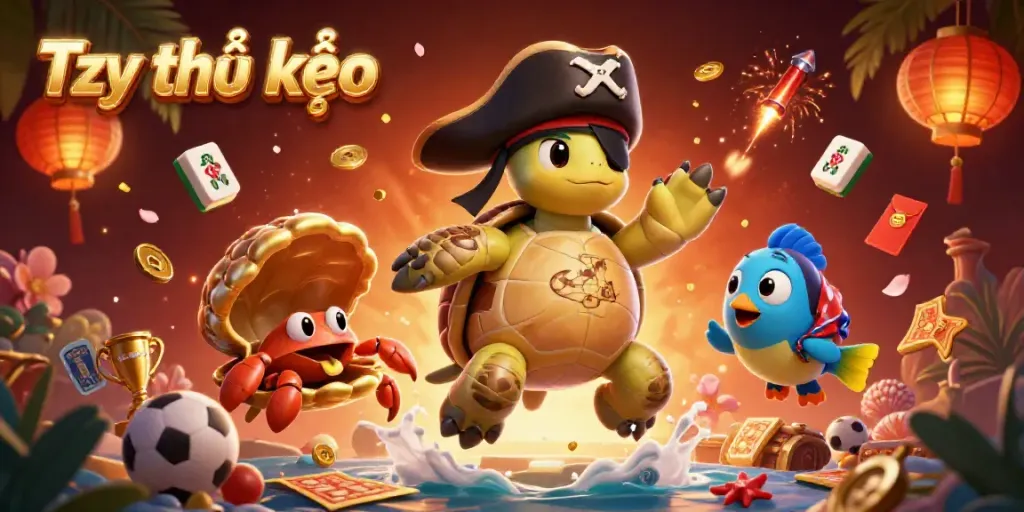 Experience thrilling Tỷ lệ kèo action in this vibrant casino scene with dynamic characters and game elements.