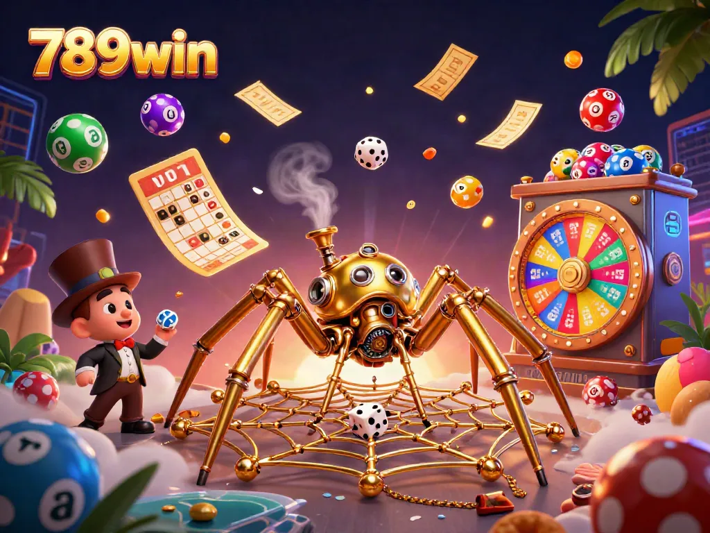 Catch winning moments with 789win's vibrant casino-themed 3D illustration featuring dynamic elements.
