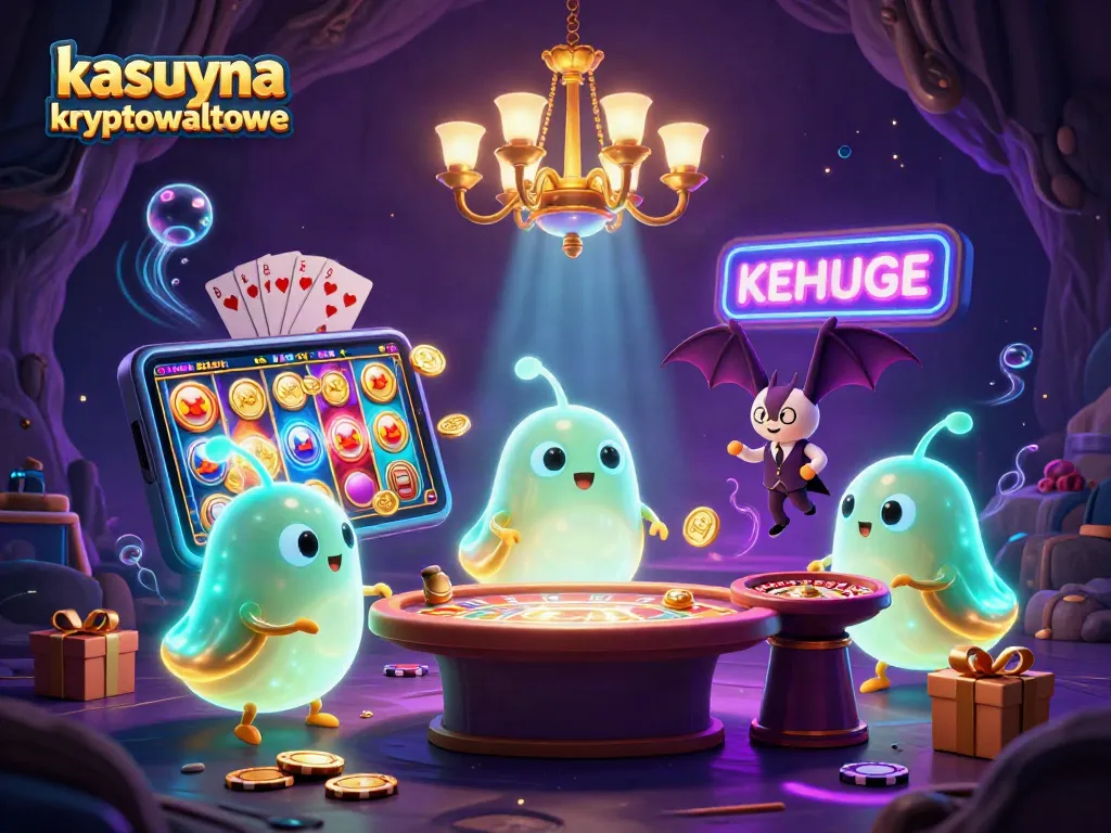 Experience kasyna kryptowalutowe magic with glowing worms illuminating a vibrant cave casino