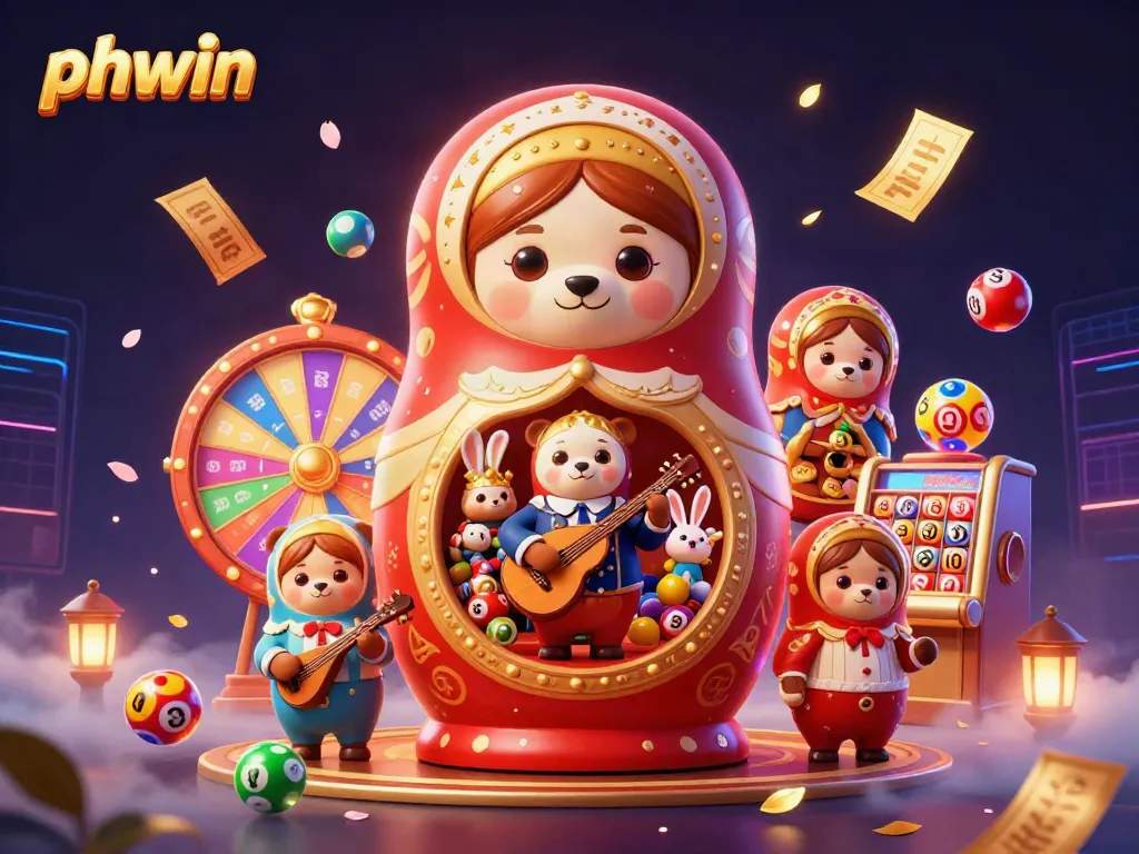 Engage with phwin's thrilling lottery scene featuring colorful elements and lively characters.