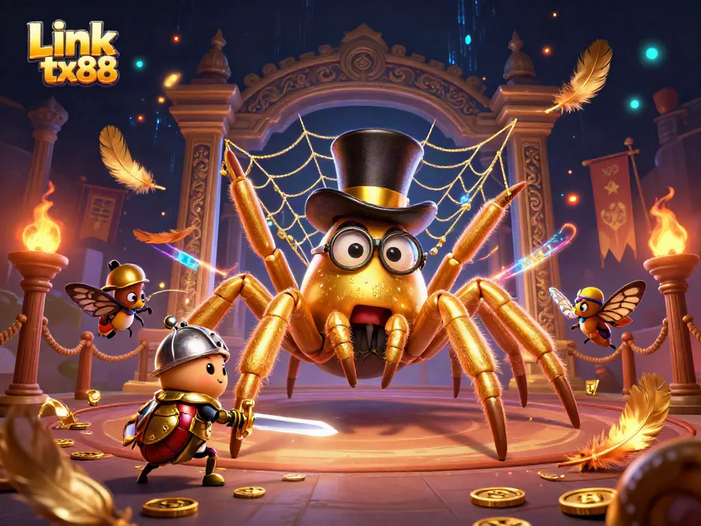 Experience the thrill of Link tx88 with a vibrant 3D cartoon gaming scene full of adventure.