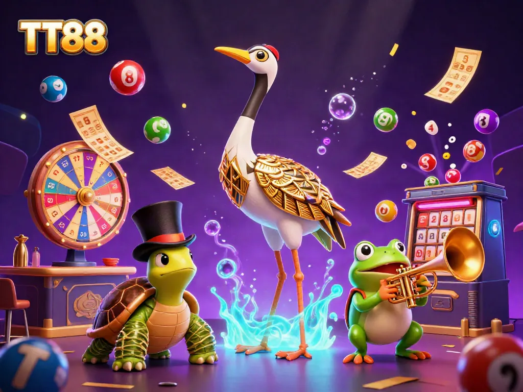 Experience the exhilarating gaming atmosphere at TT88 with colorful visuals and dynamic prizes.