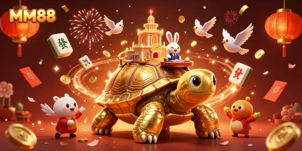 Experience immersive gameplay at MM88 with vibrant casino elements and a festive atmosphere.