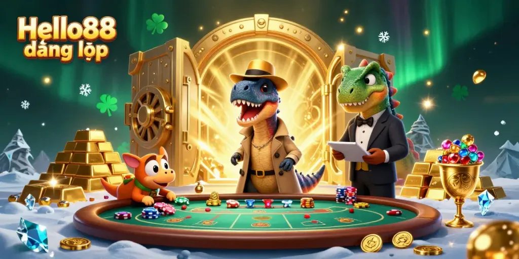 Experience the thrill of Hello88 đăng nhập as a velociraptor discreetly counts cards at the blackjack table.