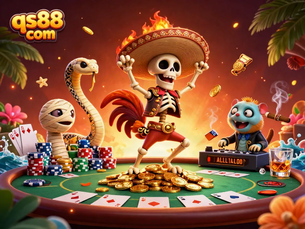 Engage in thrilling gaming with qs88 com featuring a vibrant casino scene.