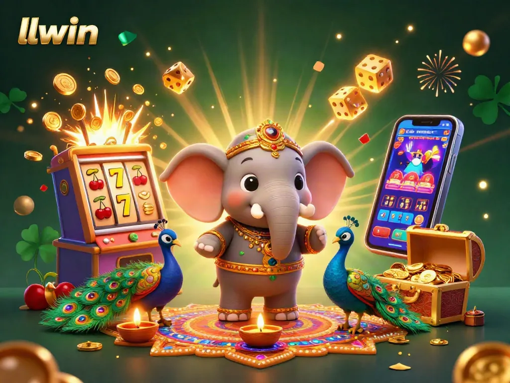 Experience exciting casino wins at llwin with lively 3D characters amidst jackpot celebrations.