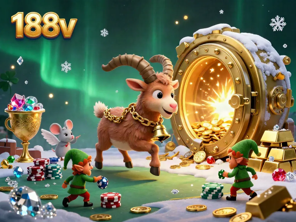 Bet on excitement as Krampus and friends create a chaotic gaming experience at 188v's festive casino.