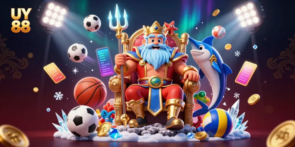 Experience thrilling moments at UY 88, featuring vibrant cartoon characters in a dynamic casino atmosphere.