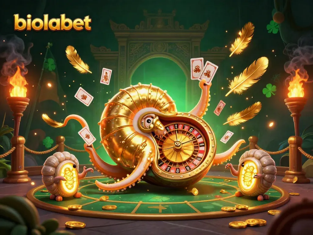 Experience thrilling gameplay with biolabet in a vibrant and energetic casino scene featuring unique characters.